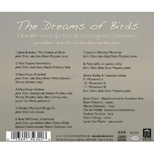 The Dreams of Birds CD- back cover